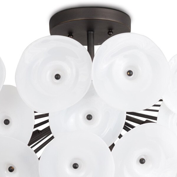 Poppy Glass Semi Flush Mount